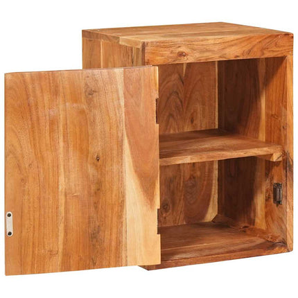 Sängbord 2 pcs Brun 35 x 33 x 48 cm Massivt Trä Akacia