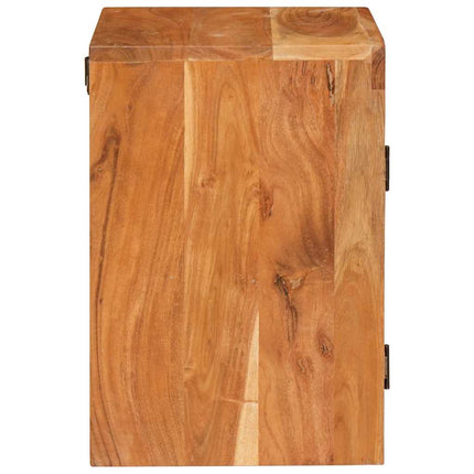 Sängbord 2 pcs Brun 35 x 33 x 48 cm Massivt Trä Akacia