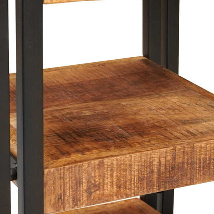 Sängbord 2 pcs Brun och svart 38 x 33 x 58 cm Massivt mangoträ