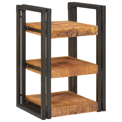 Sängbord 2 pcs Brun och svart 38 x 33 x 58 cm Massivt mangoträ