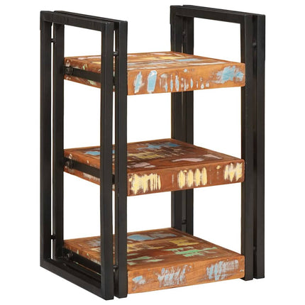 Sängbord 2 pcs Brun och svart Massivt återvunnet trä