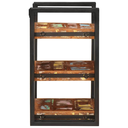 Sängbord 2 pcs Brun och svart Massivt återvunnet trä