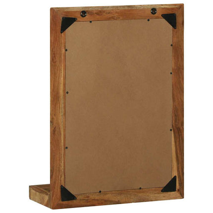 Badrumsspegel med hylla Brun 50 x 22 x 70 cm Massivt Akaciaträ
