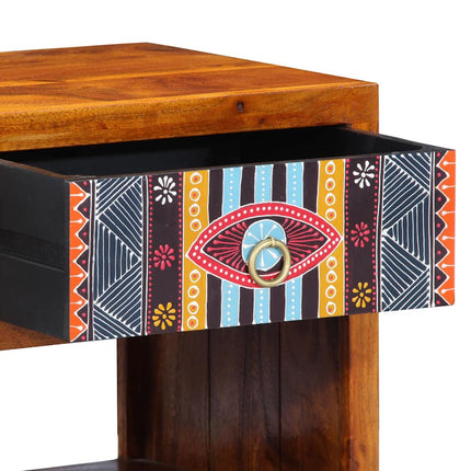 Sideboard Flerfärgsdesign 40 x 35 x 45 cm massivt akacia
