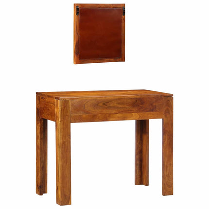 Smyckebord med låda Brun 90 x 45 x 75 cm Massivt Akaciaträ