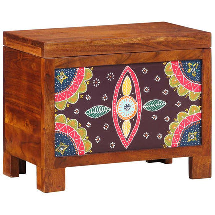Förvaringslåda Flerfärgsdesign 50 x 30 x 40 cm massivt akacia