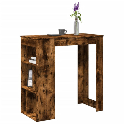 Barbord med ställ rökfärgad ek 102x50x103,5 cm konstruerat trä
