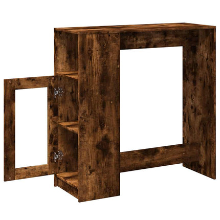 Barbord med ställ rökfärgad ek 101x40x103,5 cm konstruerat trä