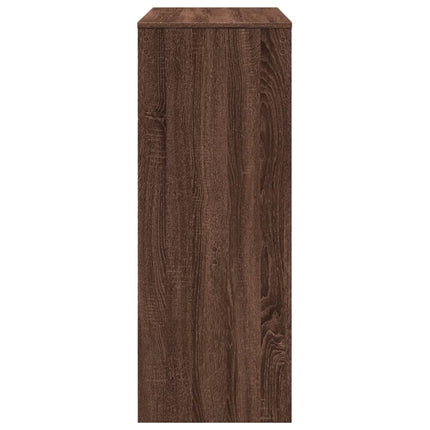Barbord med hyllor brun ek 90x40x103,5 cm konstruerat trä