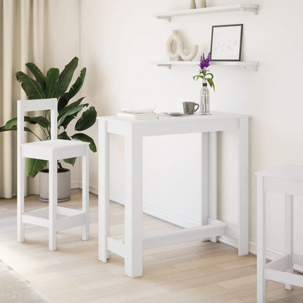 Barbord vit 102x50x103,5 cm konstruerat trä