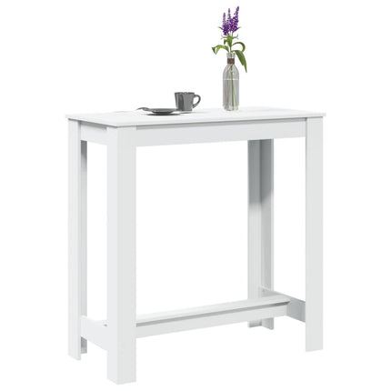 Barbord vit 102x50x103,5 cm konstruerat trä