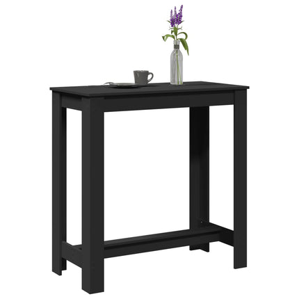 Barbord svart 102x50x103,5 cm konstruerat trä