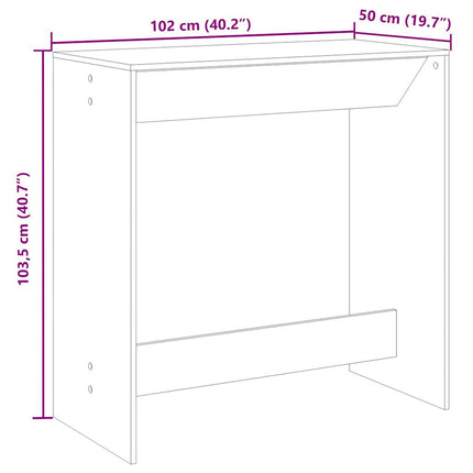 Barbord gammalt trä 102x50x103,5 cm konstruerat trä