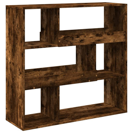 Bokhylla/rumsavdelare rökfärgad ek 100x33x94,5 cm