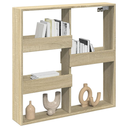 Väggskåp sonoma-ek 80x15x80 cm konstruerat trä