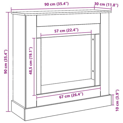 Spiselkrans artisan ek 90x30x90 cm konstruerat trä