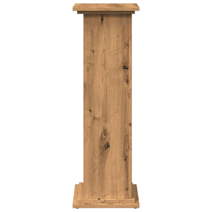 Piedestal med förvaring ek 31x30x90 cm konstruerat trä