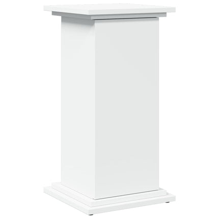 Piedestal med förvaring vit 31x30x60 cm konstruerat trä