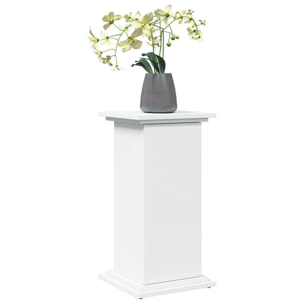 Piedestal med förvaring vit 31x30x60 cm konstruerat trä