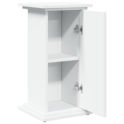 Piedestal med förvaring vit 31x30x60 cm konstruerat trä