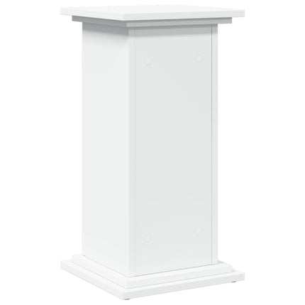Piedestal med förvaring vit 31x30x60 cm konstruerat trä