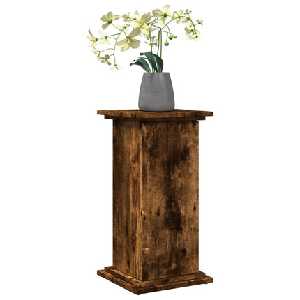 Piedestal med förvaring rökfärgad ek 31x30x60cm konstruerat trä
