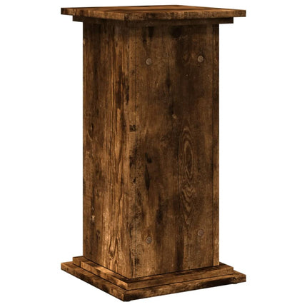 Piedestal med förvaring rökfärgad ek 31x30x60cm konstruerat trä