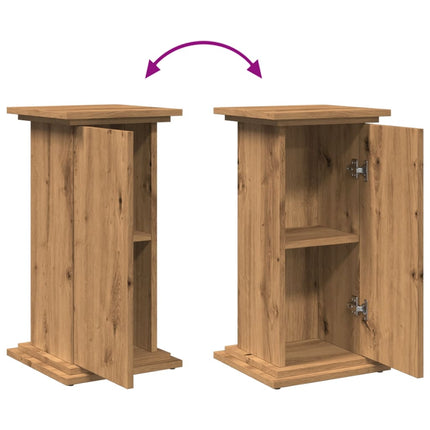Piedestal med förvaring ek 31x30x60 cm konstruerat trä