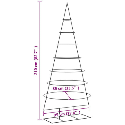 | Metall julgran | med stativ 210 cm Pulverlackerad stål