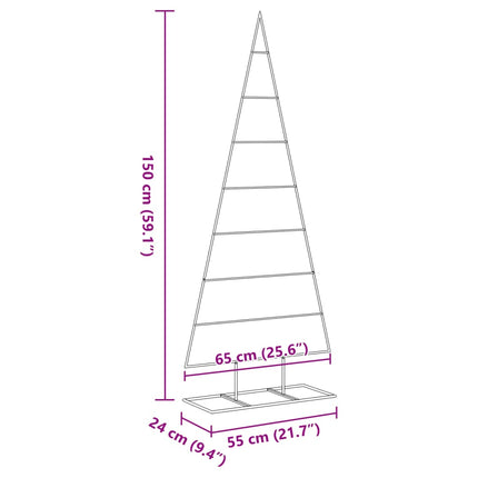 Julgran i metall svart 150 cm