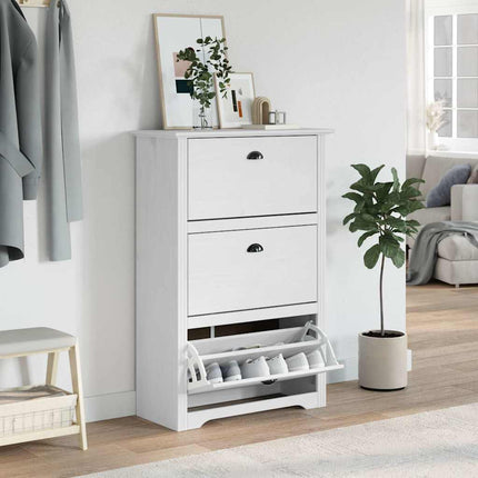 Skohylla BODO vit 80x35x118 cm