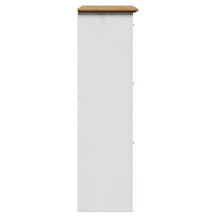 Skohylla BODO vit och brun 80x35x118 cm