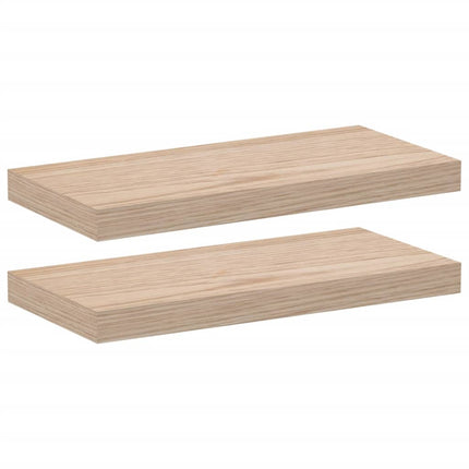 Svävande hyllor 2 st 50x23,5x4 cm konstruerat trä