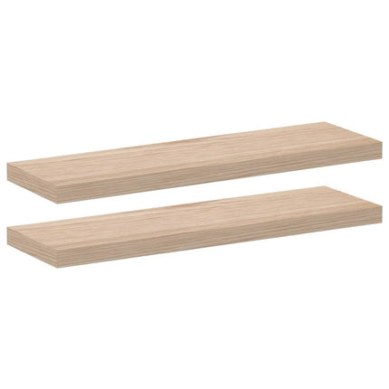 Svävande hyllor 2 st 80x23,5x4 cm konstruerat trä