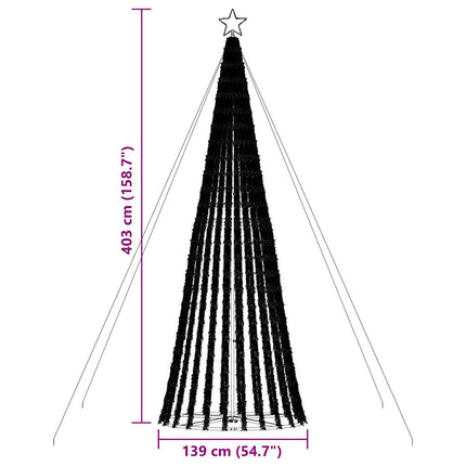 LED julgran 1028 LED kallvit 403 cm