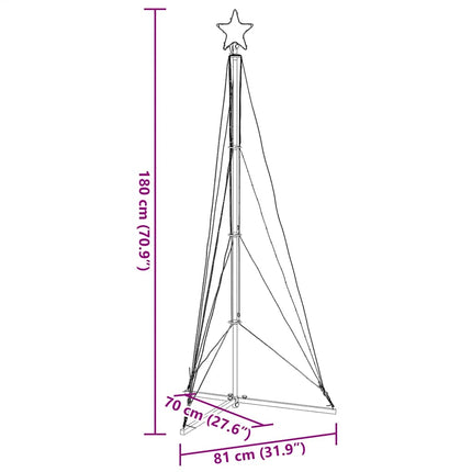 LED julgran 363 LEDs blå 182 cm