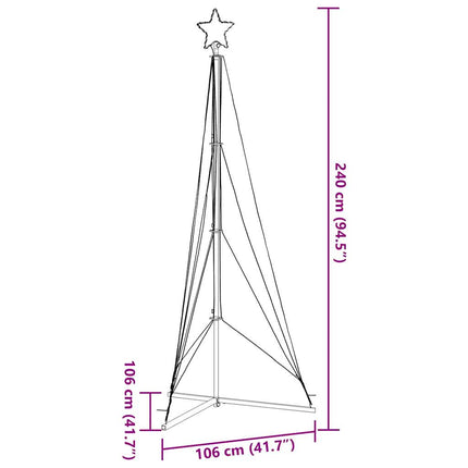 LED julgran 483 LED varmvit 240 cm