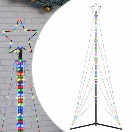 LED julgran 525 LEDs flerfärgad 302 cm