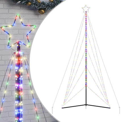 LED julgran 615 LEDs flerfärgad 404,5 cm