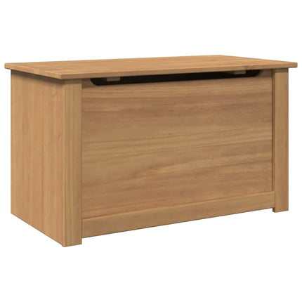 Förvaringslåda med lock PANAMA 79x42x46 cm massiv furu