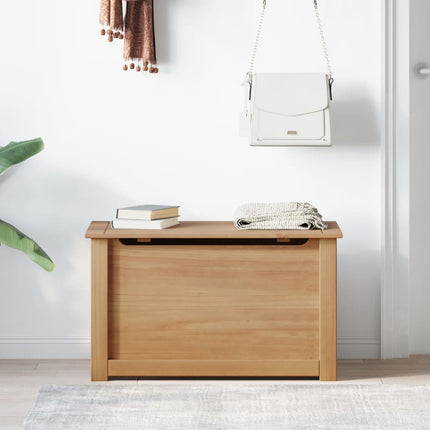 Förvaringslåda med lock PANAMA 79x42x46 cm massiv furu