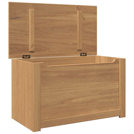 Förvaringslåda med lock PANAMA 79x42x46 cm massiv furu