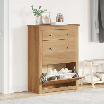 Skoskåp PANAMA 80x35x105 cm massiv furu