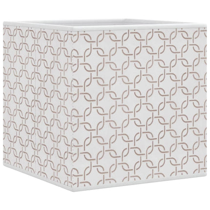 Vikbar förvaringslådor 4 st gräddvit 32x32x32 cm non-woven tyg