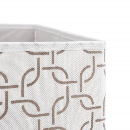 Vikbar förvaringslådor 10 st gräddvit 32x32x32 cm non-woven tyg