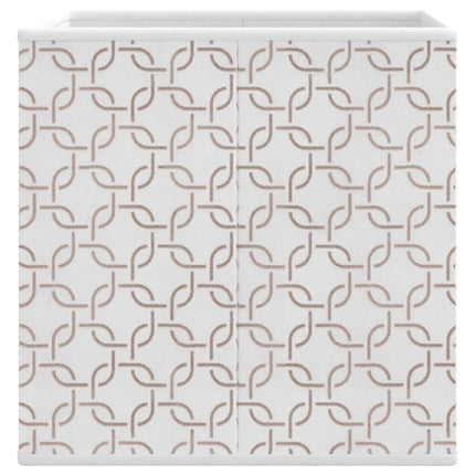 Vikbar förvaringslådor 10 st gräddvit 32x32x32 cm non-woven tyg
