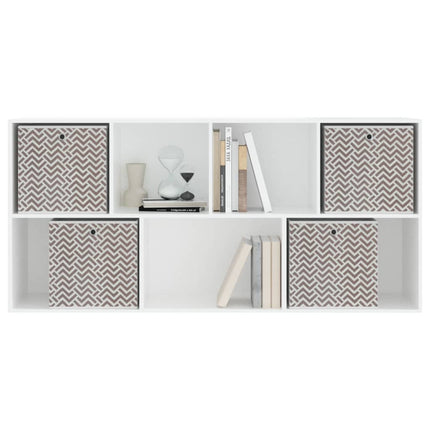 Vikbar förvaringslådor 4 st brun 32x32x32 cm non-woven tyg