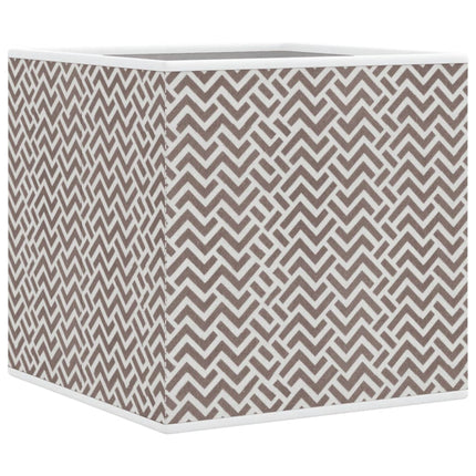 Vikbar förvaringslådor 10 st brun 32x32x32 cm non-woven tyg