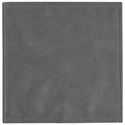 Vikbar förvaringslådor 10 st grå 32x32x32 cm non-woven tyg