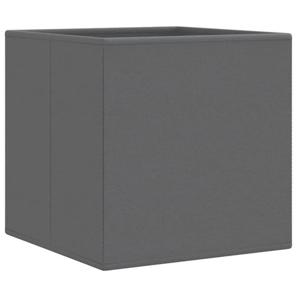 Vikbar förvaringslådor 10 st grå 32x32x32 cm non-woven tyg
